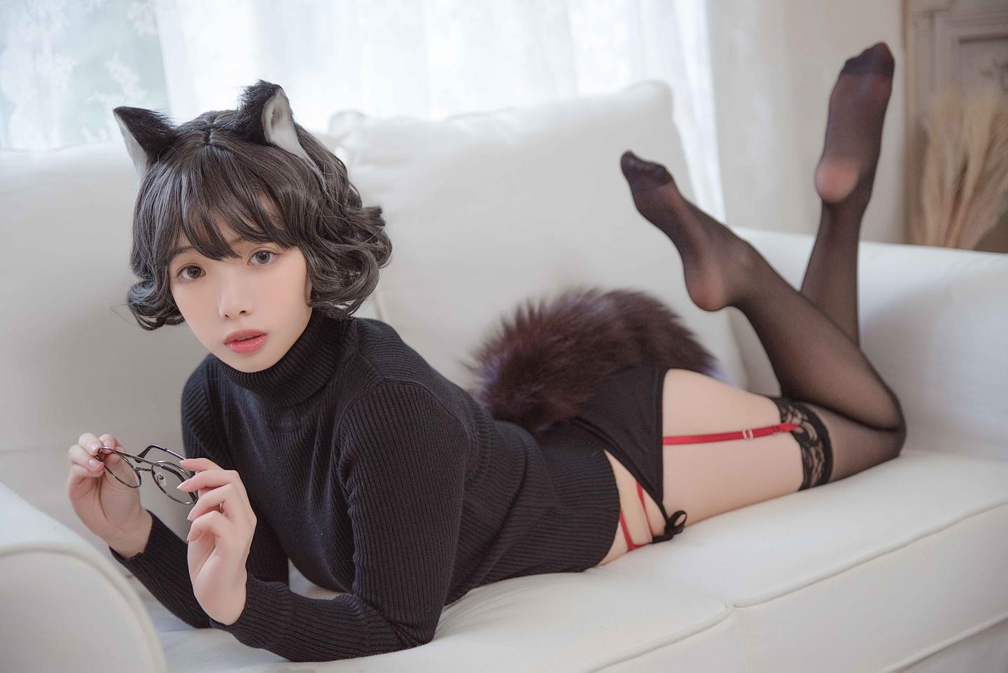 [雯妹不讲道理]NO.012黑猫内衣插图5